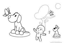 Pocoyo desenho para colorir 03 e 04