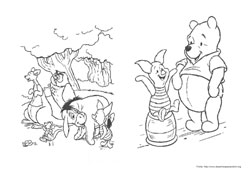 Pooh desenho para colorir 01 e 02