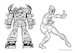 Power Rangers desenho para colorir 07 e 08