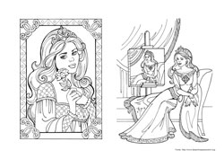 Princesa Leonora desenho para colorir 06 e 07