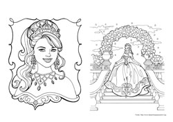 Princesa Leonora desenho para colorir 10 e 11