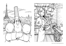 Ratatouille desenho para colorir 03 e 04