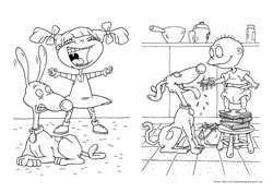 Rugrats - Os Anjinhos desenho para colorir 07 e 08