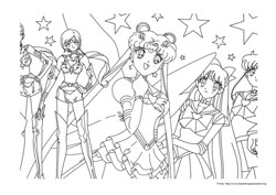 Sailor Moon desenho para colorir 07