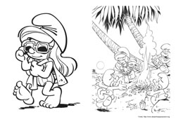 Smurfs desenho para colorir 09 e 10