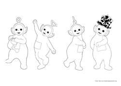 Teletubbies desenho para colorir 01 e 02