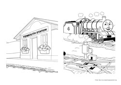 Thomas e Seus Amigos desenho para colorir 01 e 02