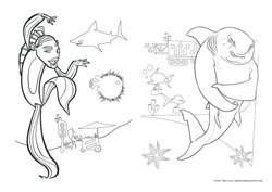Tubarões desenho para colorir 10 e 11