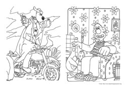 Wallace e Gromit desenho para colorir 07 e 08