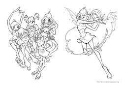 Winx Club desenho para colorir 05 e 06