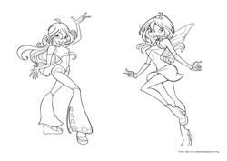 Winx Club desenho para colorir 07 e 08