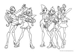 Winx Club desenho para colorir 09 e 10