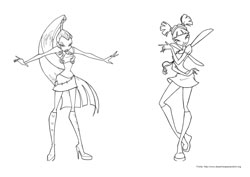 Winx Club desenho para colorir 11 e 12