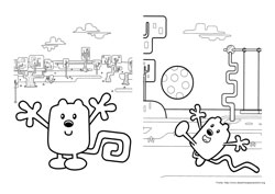 Wow Wow Wubbzy desenho para colorir 01 e 02