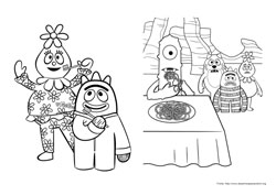 Yo Gabba Gabba desenho para colorir 03 e 04