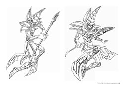 Yu Gi Oh desenho para colorir 01 e 02