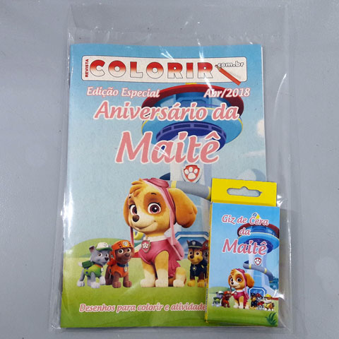 Revista Grande ensacado com giz de cera